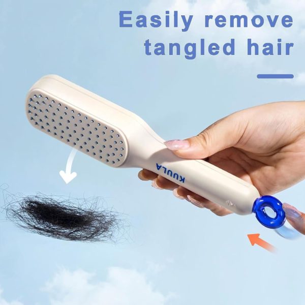 Self Cleaning Telescopic Hair Brush – Anti Static & Tangle Free